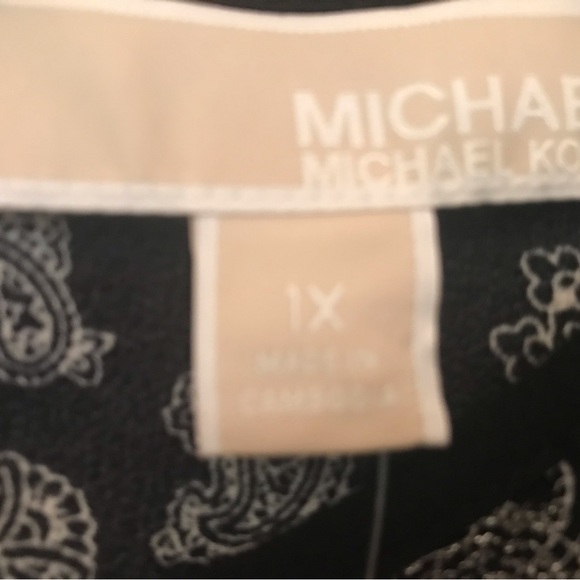 Michael Kors Paisly Dress with long sleeves, elastic waist & layered. New w/Tags - Picture 5 of 11